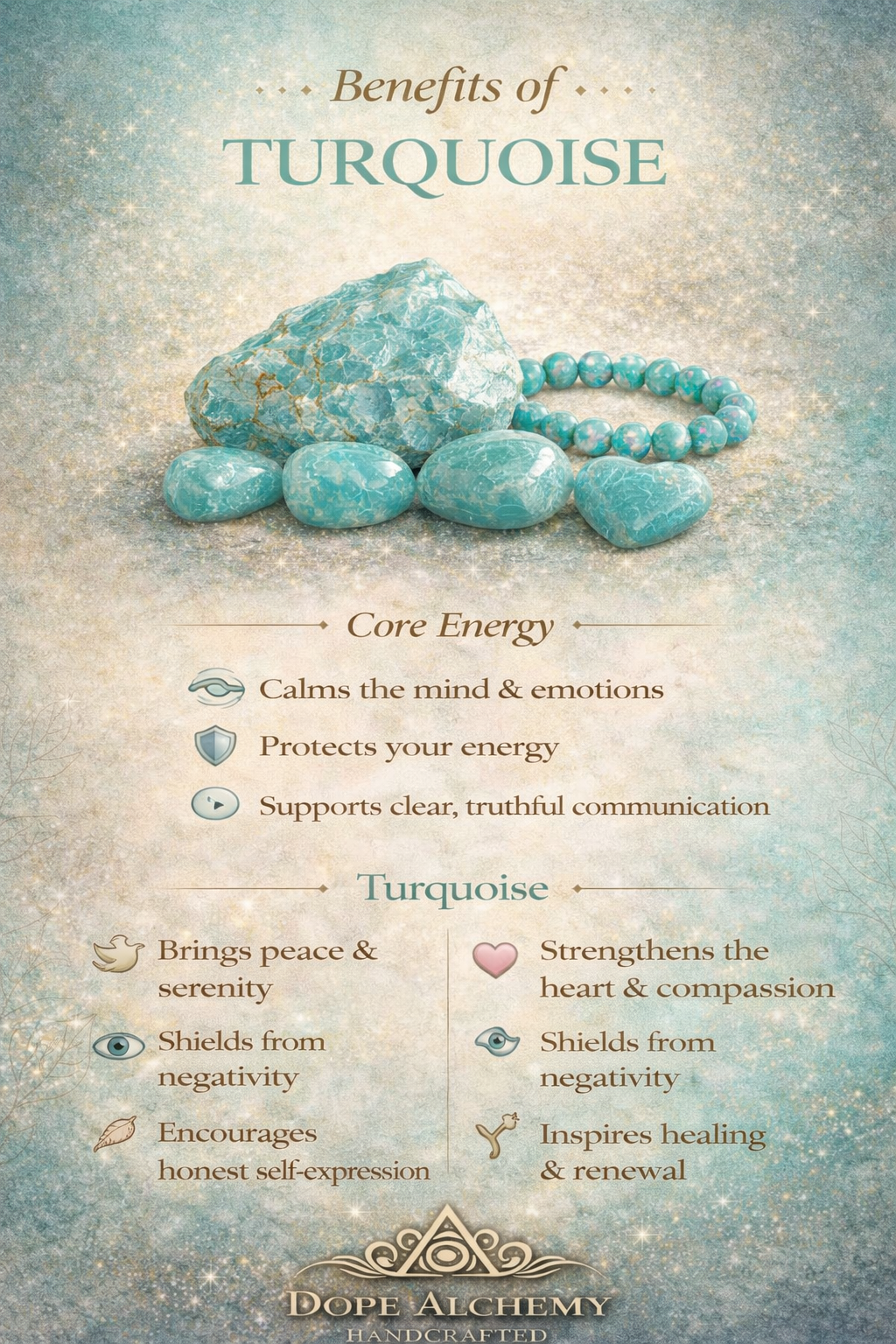 Turquoise x evil eye protection charm bracelet