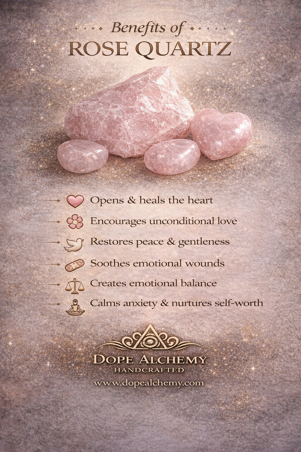 Polished rose quartz pocket stone