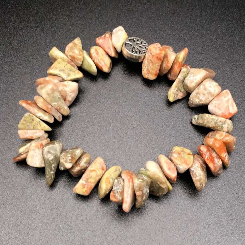Autumn Jasper Chipped bracelet-Bracelet-DopeAlchemy-DopeAlchemy.com