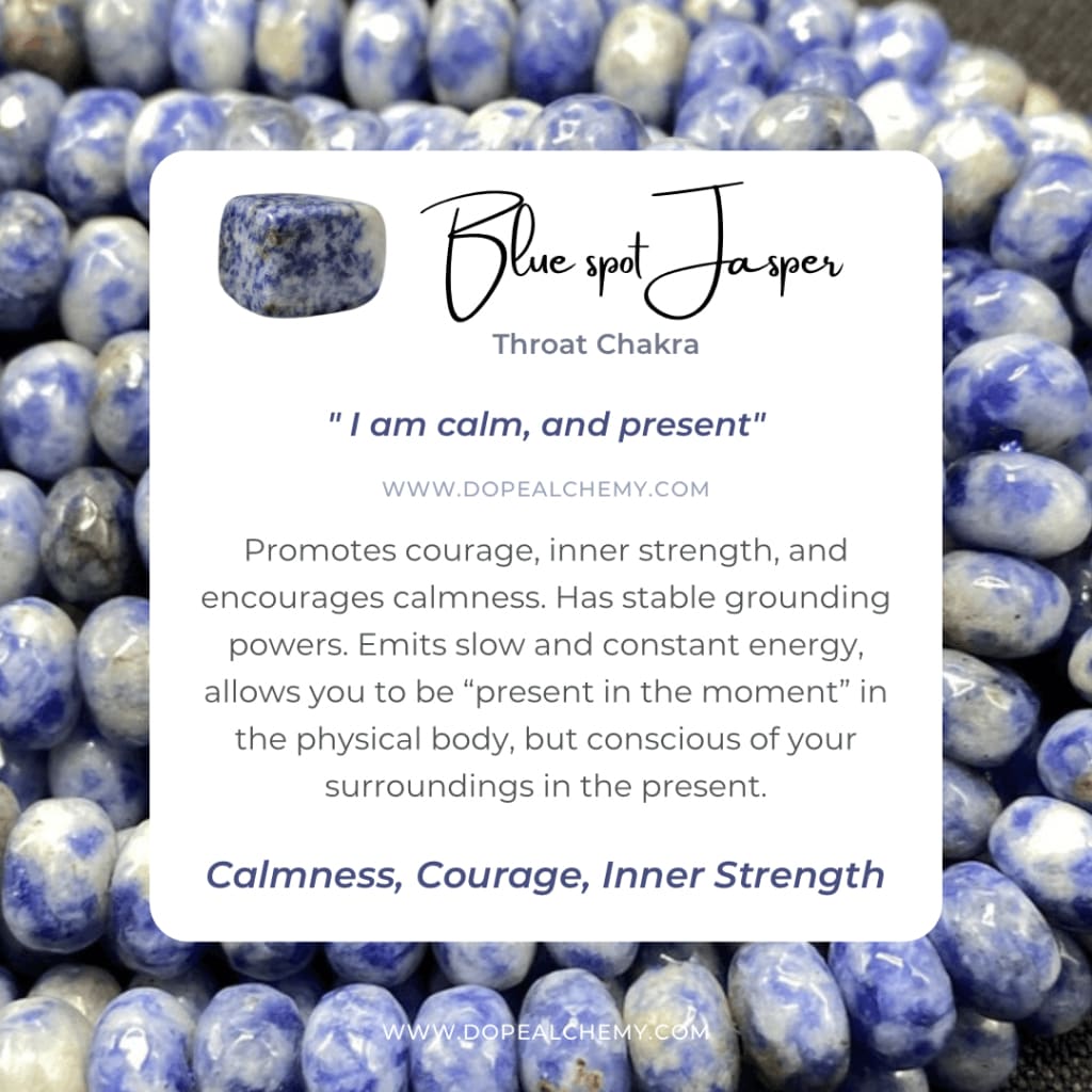 Blue spot jasper teardrop charm necklace - Pendant
