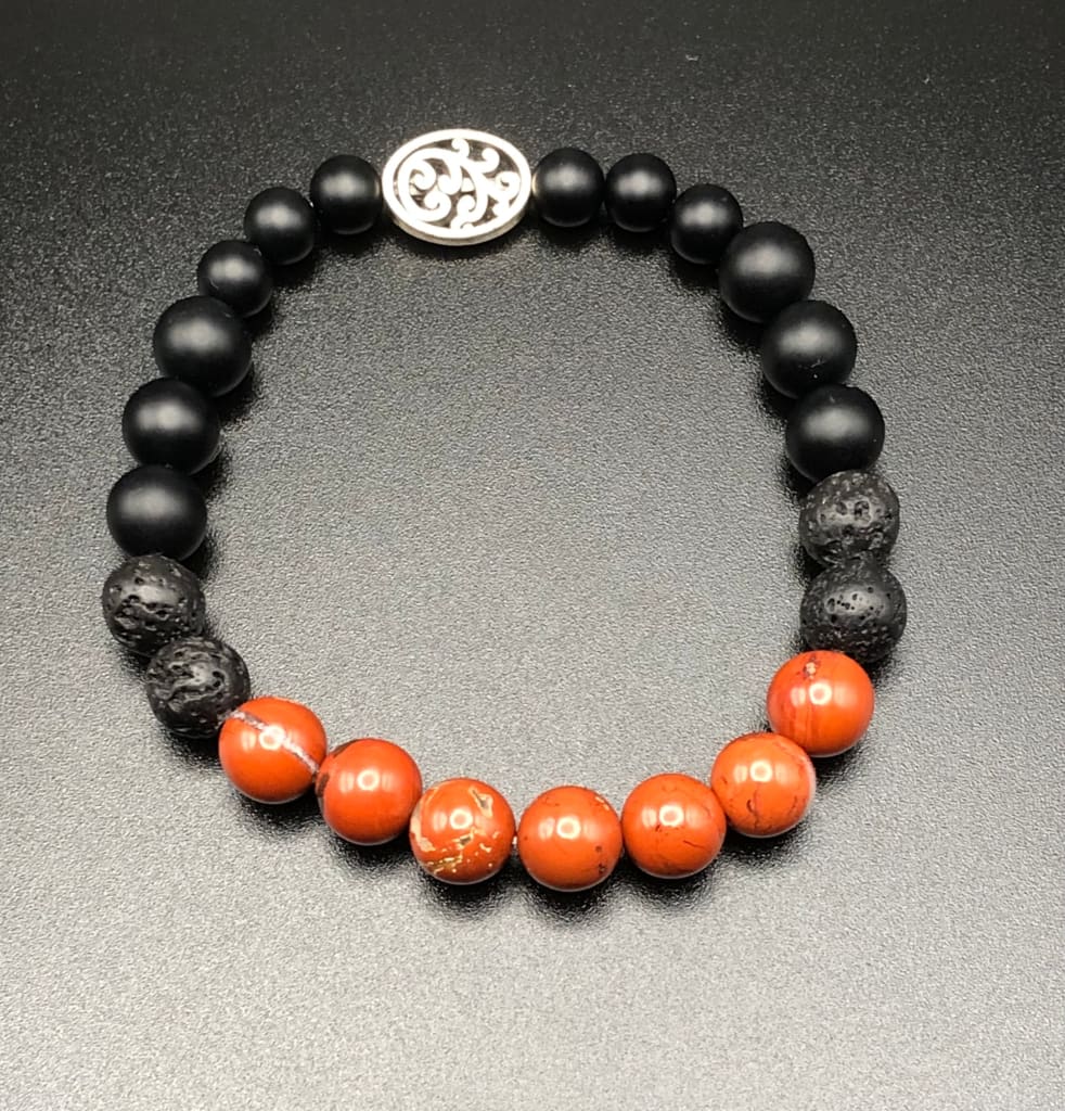 Red jasper x black onyx bracelet – Dope Alchemy Handcrafted