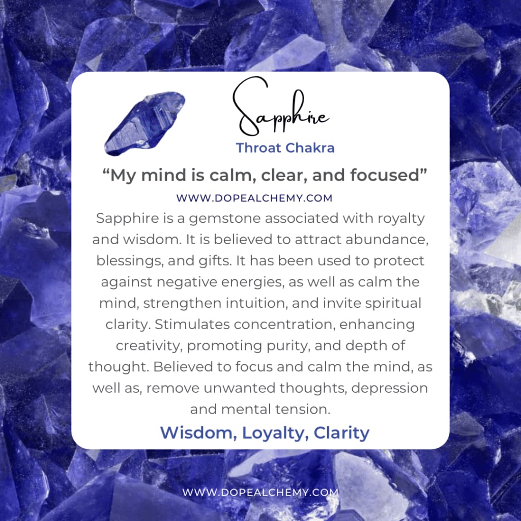 Sapphire x Hematite bracelet-Bracelets-DopeAlchemy-DopeAlchemy.com