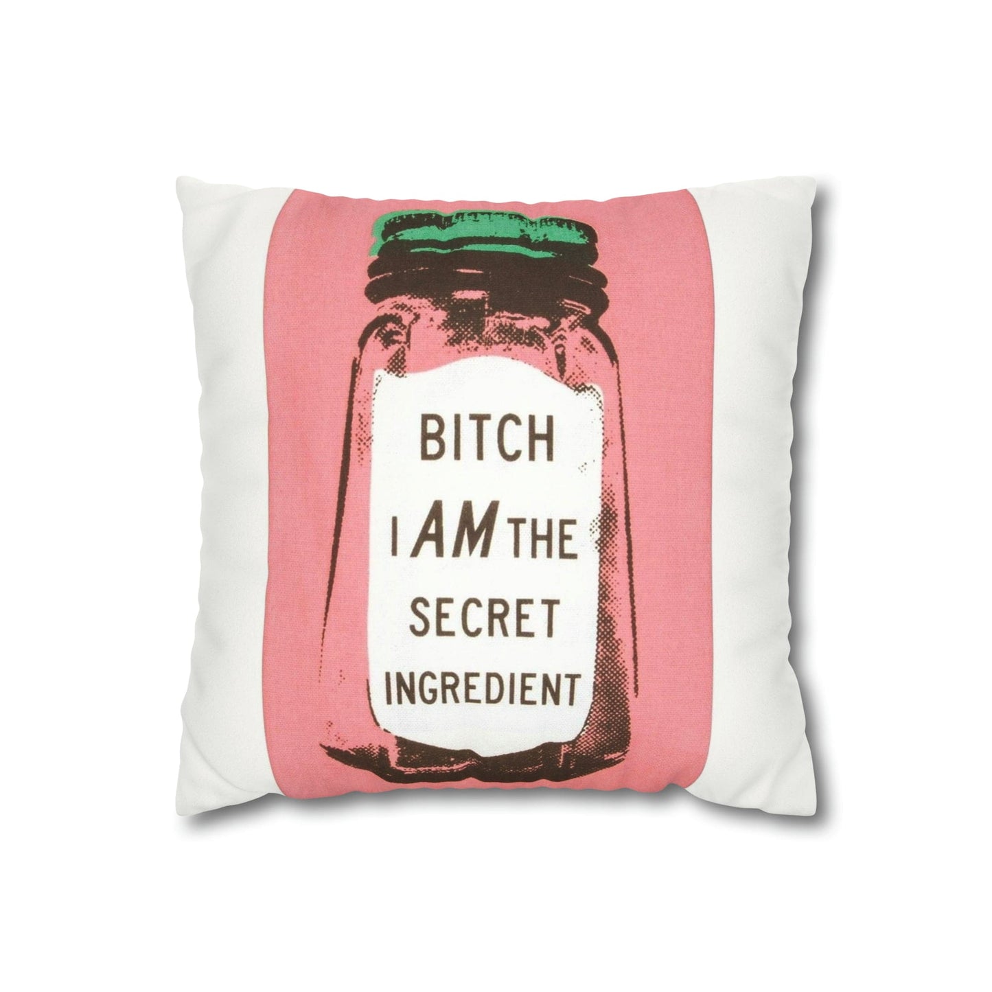 “The Secret Ingredient” Faux Suede Square Pillow Case