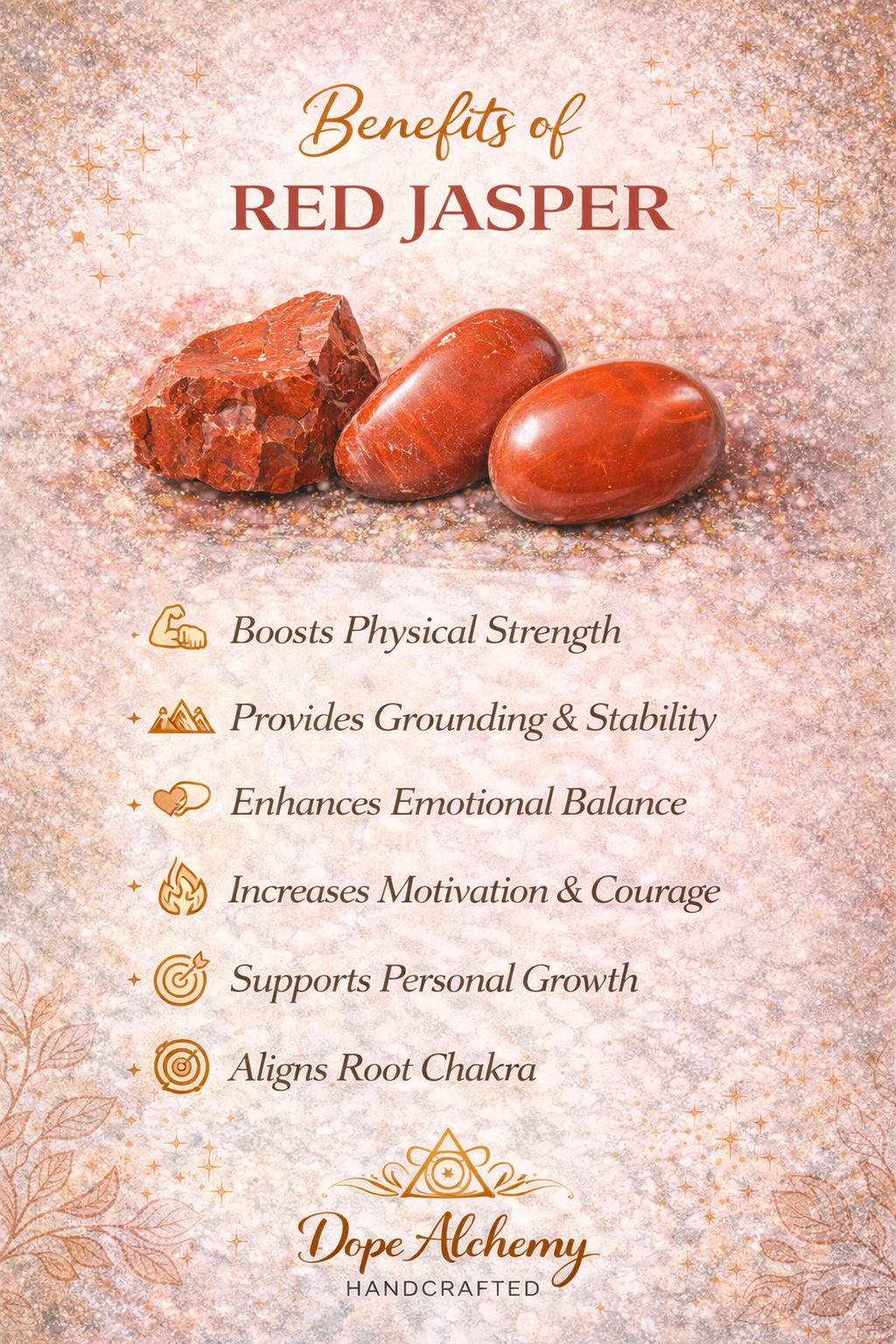 Raw red jasper stone