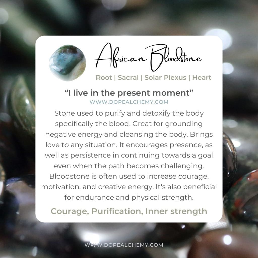 African Bloodstone x Tree of Life charm bracelet-Bracelet-DopeAlchemy-DopeAlchemy.com