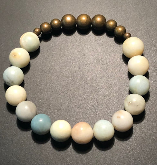 Amazonite x bronze bracelet - Bracelets