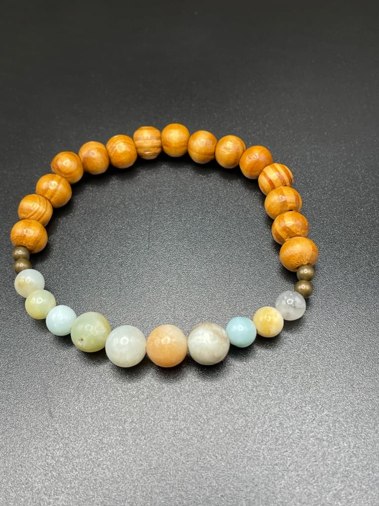 Amazonite x sandalwood bracelet - Bracelets