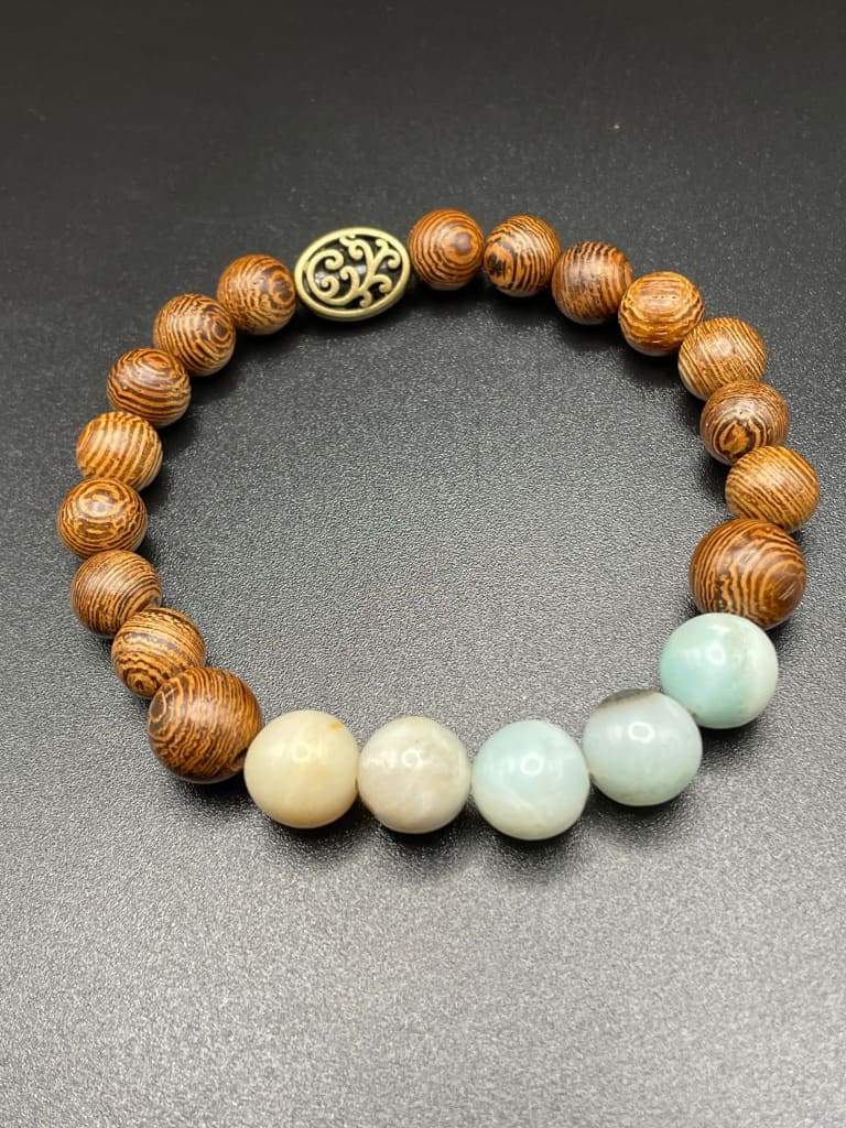Amazonite x sandlewood bracelet - Bracelets