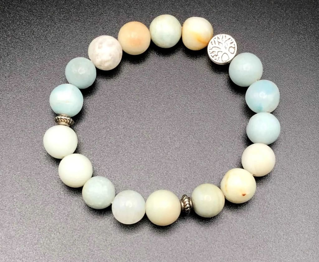 Amazonite x Tree of Life bracelet-Bracelet-DopeAlchemy-DopeAlchemy.com