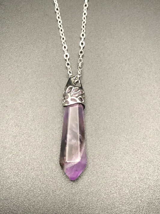 Amethyst Point Charm Necklace-Pendant-DopeAlchemy-DopeAlchemy.com