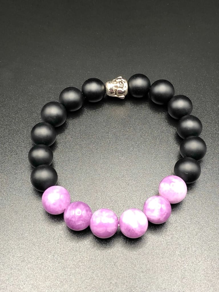 Amethyst x Onyx Charm Bracelet-Bracelets-DopeAlchemy-DopeAlchemy.com