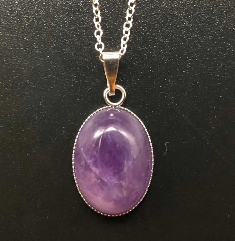Amethyst x Silver Pendant Necklace-Pendant-DopeAlchemy-DopeAlchemy.com