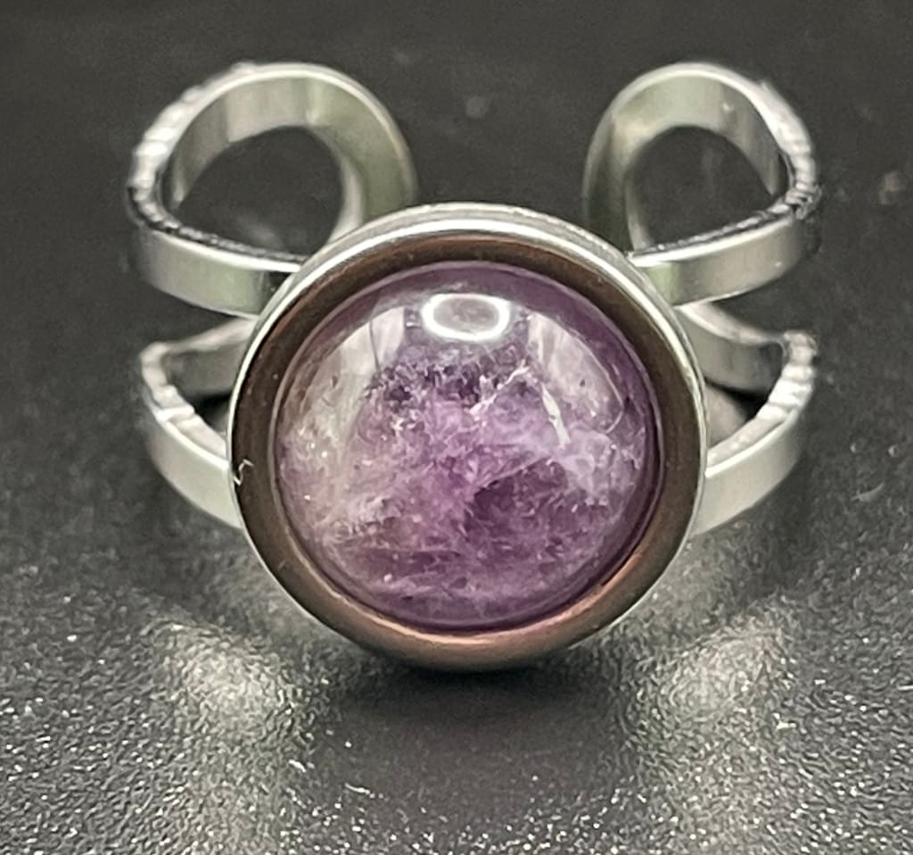 Amethyst x silver ring - Ring