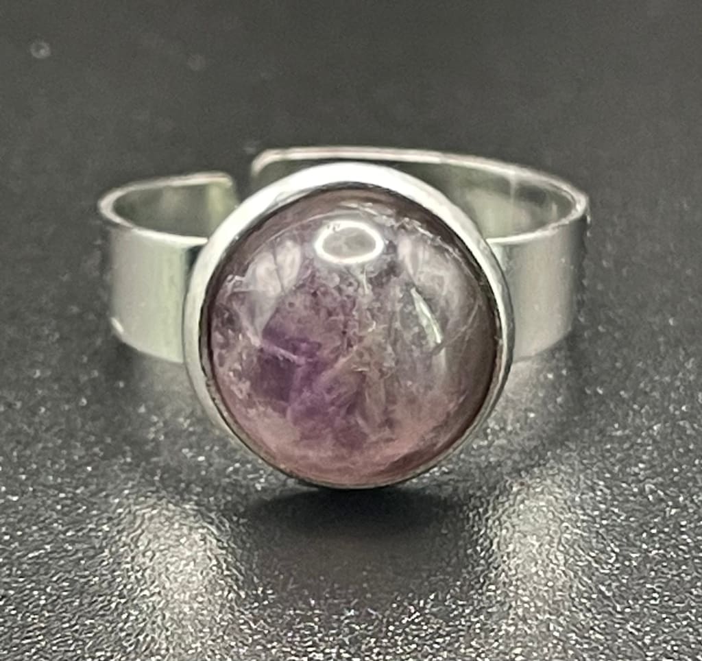 Amethyst x silver ring - Ring