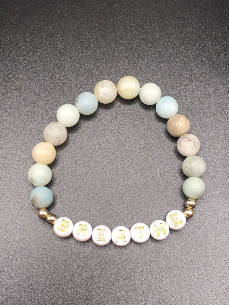 “Breathe” Amazonite x Gold bracelet-Bracelets-DopeAlchemy-DopeAlchemy.com