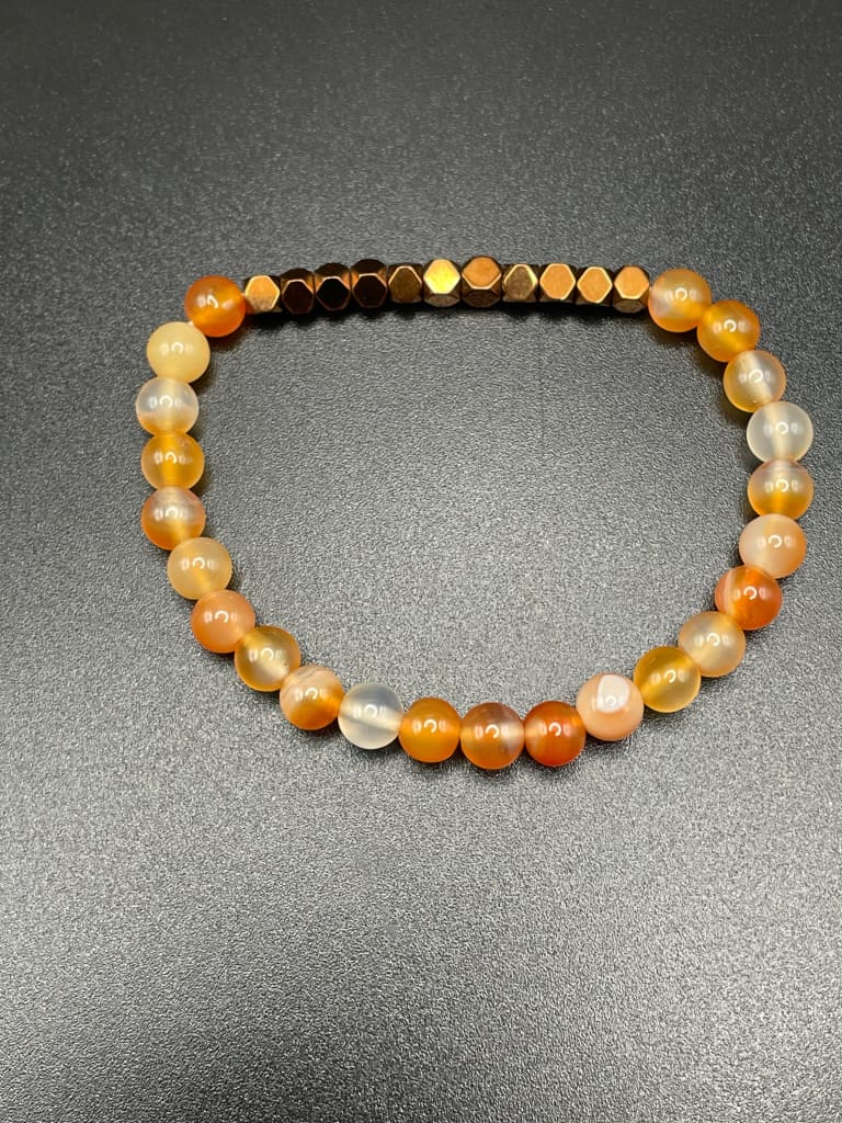 Carnelian x copper charm bracelet - Bracelet