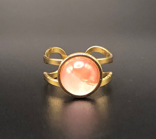 Cherry Quartz x Gold Ring-Ring-DopeAlchemy-DopeAlchemy.com