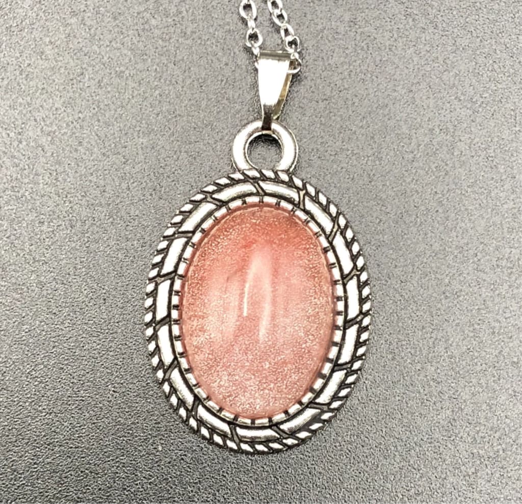 Cherry Quartz x Silver-Pendant-DopeAlchemy-DopeAlchemy.com