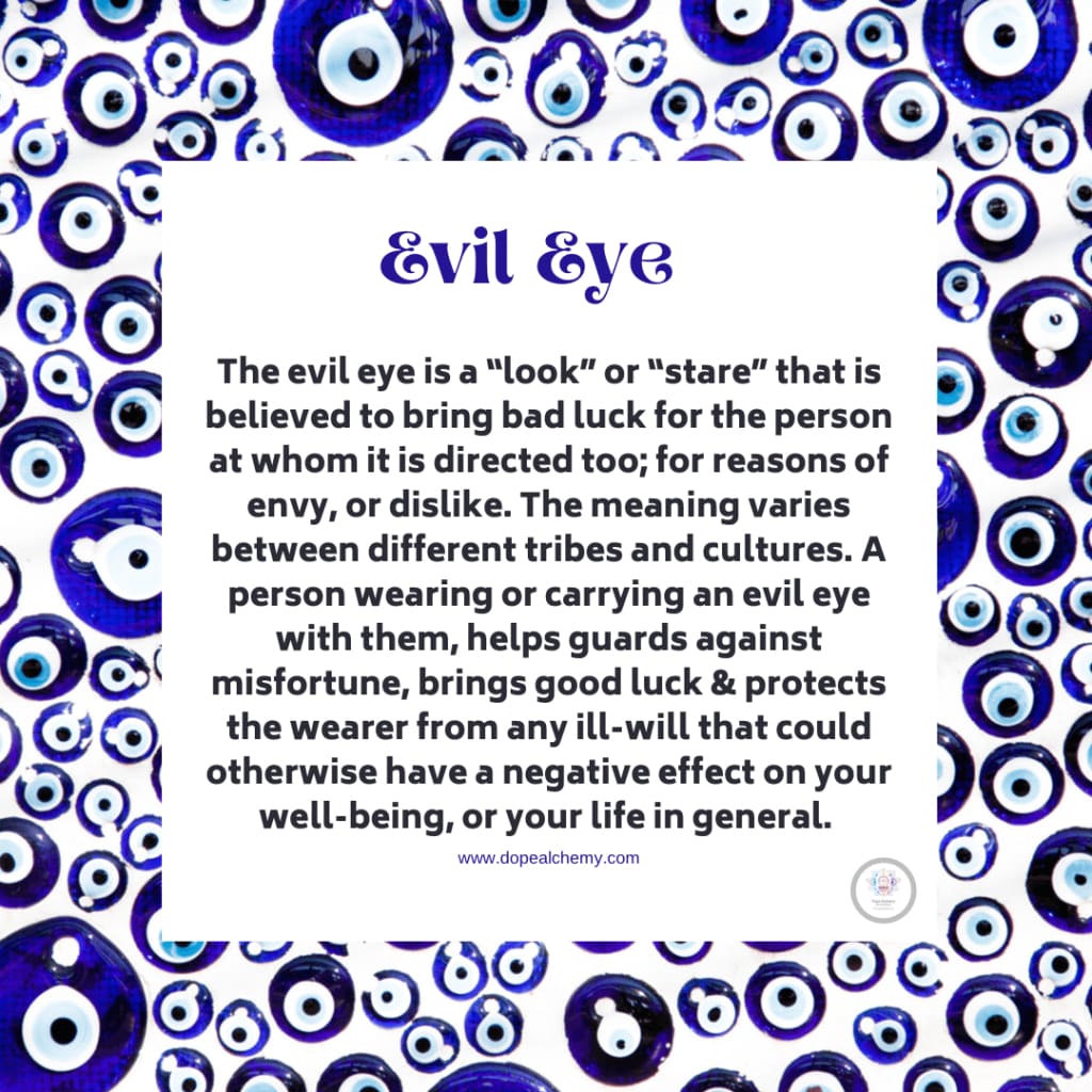 Crescent evil eye protection pendant - Necklaces