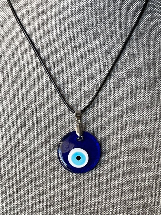 Evil eye protection resin pendant