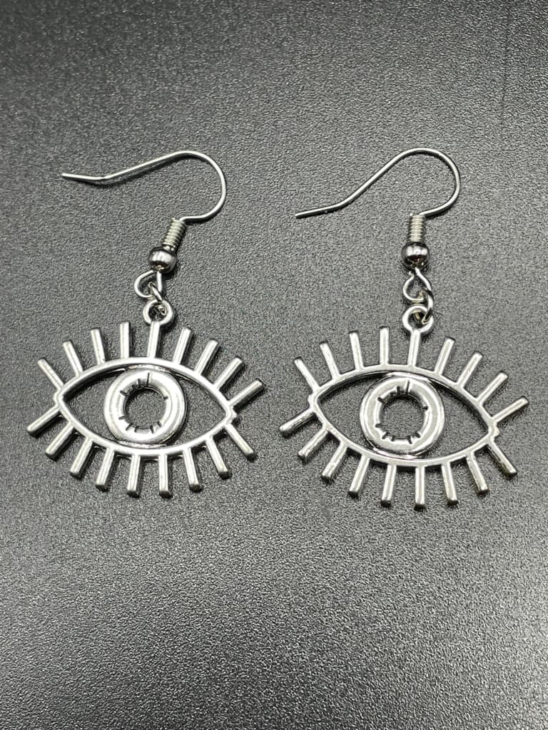 Evil eye protection x silver earrings - Earrings