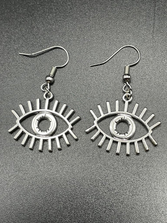 Evil eye protection x silver earrings - Earrings