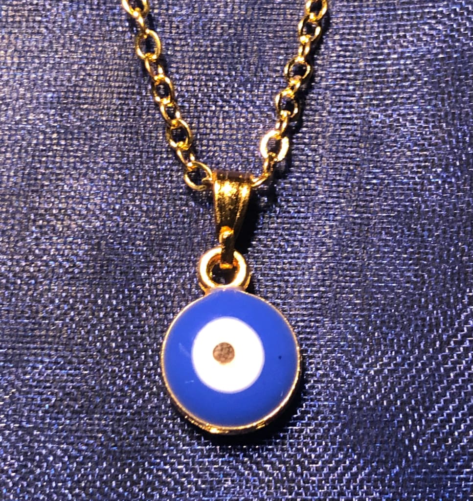 Evil eye x gold minimalist necklace