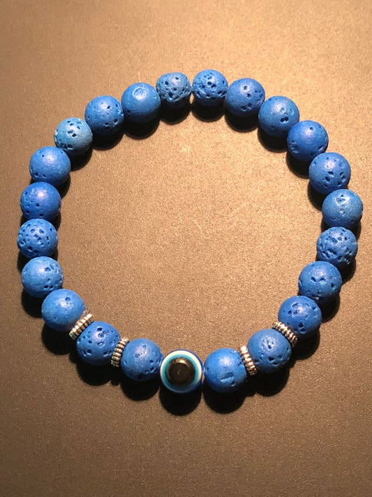 Evil eye x lava stone bracelet - Bracelets