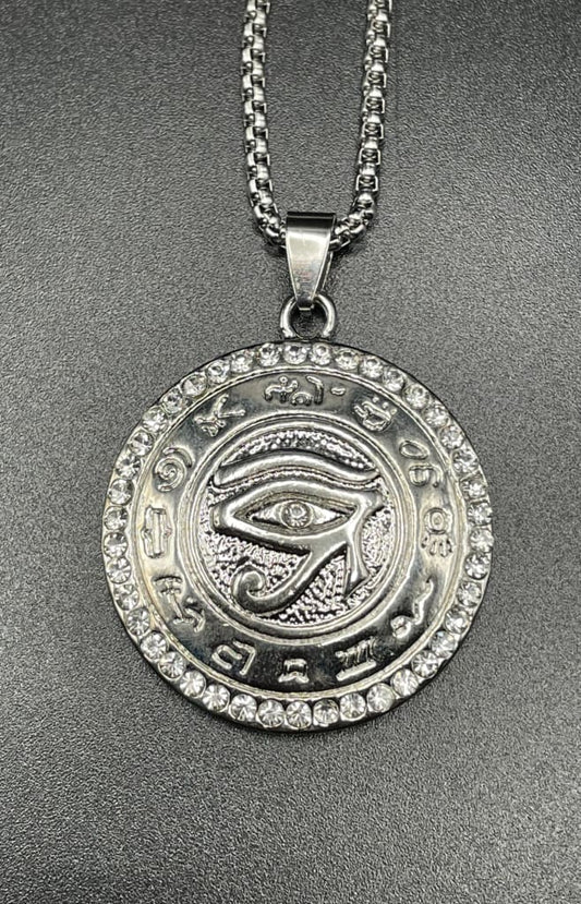 Eye of horus x silver pendant necklace - Necklaces