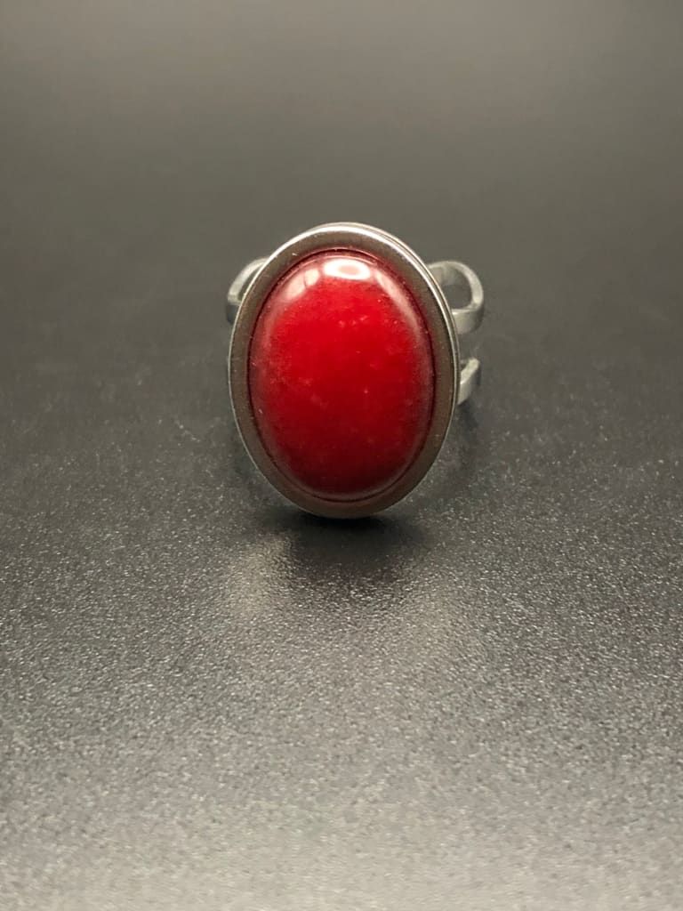 Garnet x silver ring - Ring