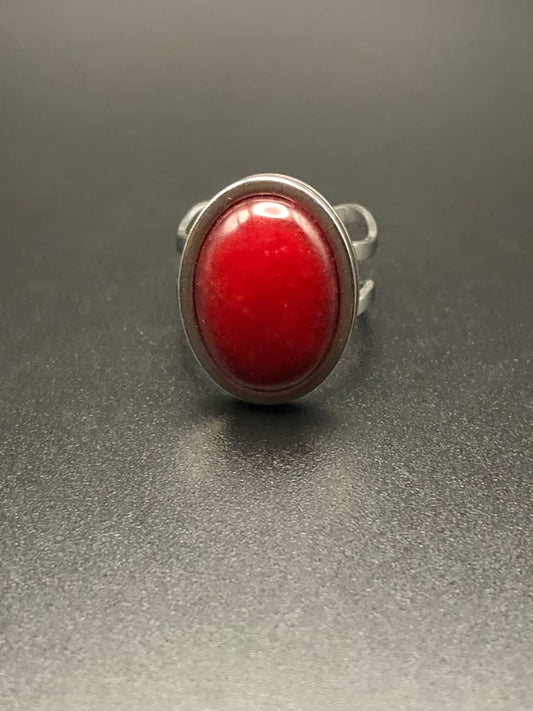 Garnet x silver ring - Ring