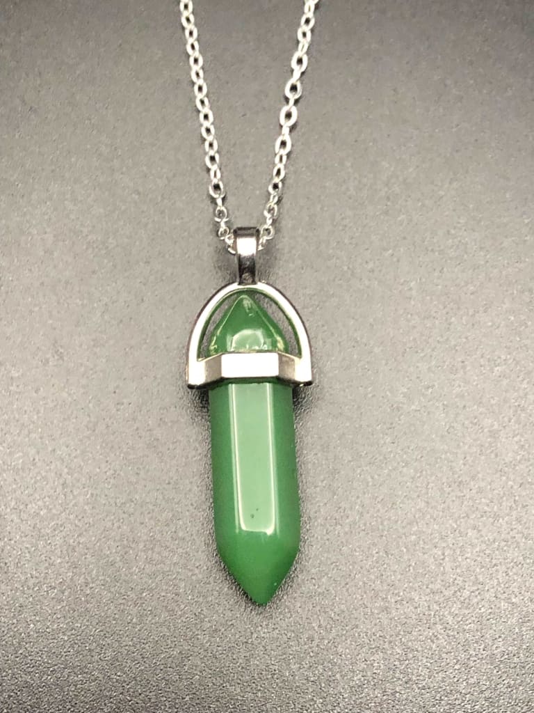 Green Aventurine Point Necklace-Pendant-DopeAlchemy-DopeAlchemy.com