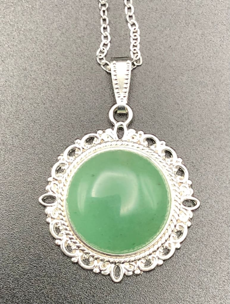 Green Aventurine x Silver-Pendant-DopeAlchemy-DopeAlchemy.com