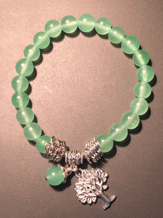 Green aventurine x tree of life charm bracelet - Jewelry