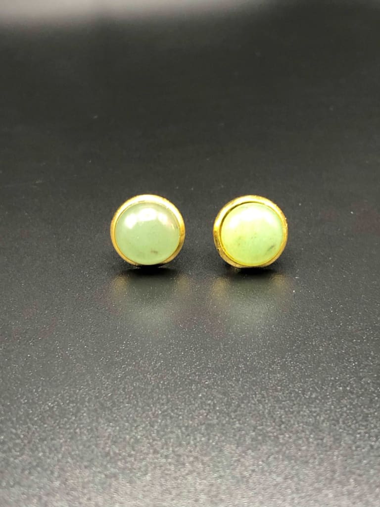 Green Aventurine x White Jade x Eye of Horus bracelet and earring set-Jewelry Sets-DopeAlchemy-DopeAlchemy.com