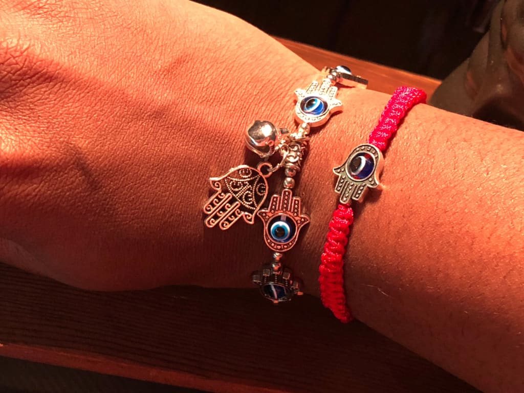 Hand of Fatima "Evil eye" bracelet-Bracelet-DopeAlchemy-DopeAlchemy.com