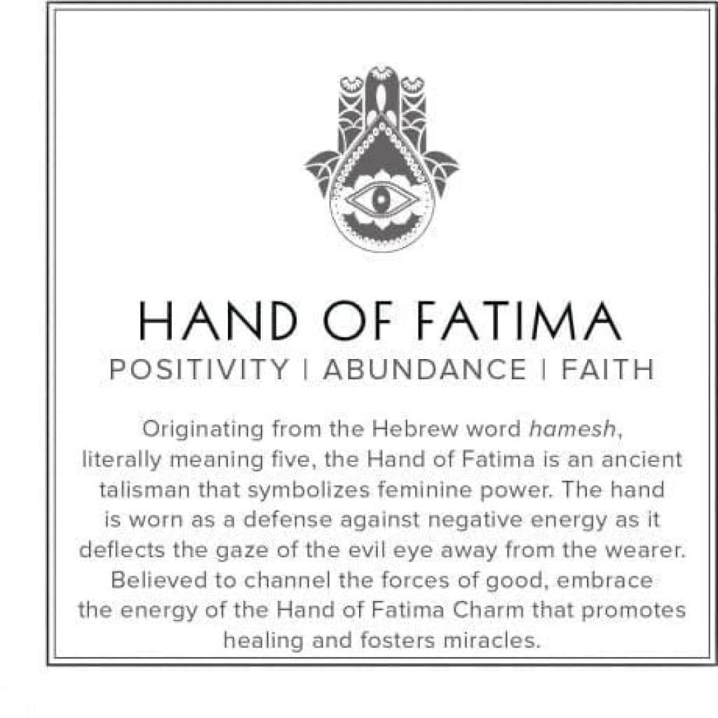 Hand of fatima “hamsa” evil eye charm bracelet - Bracelets