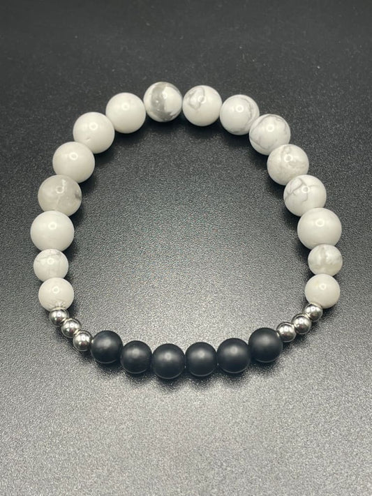 Howlite x onyx bracelet - Bracelets