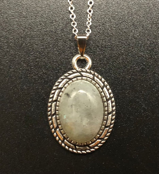 Labradorite x Silver Pendant Necklace-Pendant-DopeAlchemy-DopeAlchemy.com