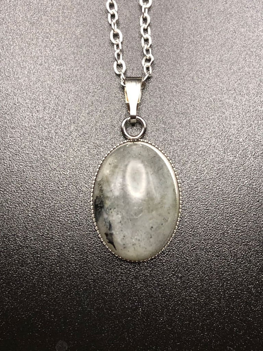 Labradorite x Silver Pendant-Pendant-DopeAlchemy-DopeAlchemy.com