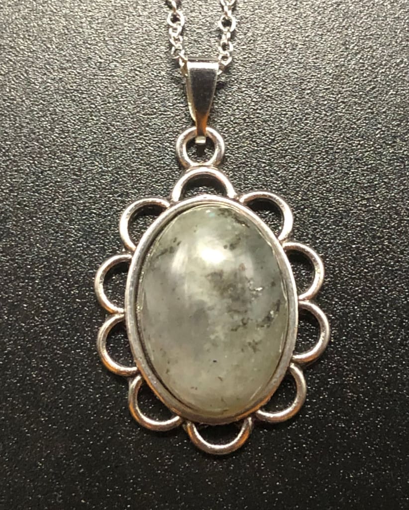 Labradorite x Silver Pendant Necklace-Pendant-DopeAlchemy-DopeAlchemy.com