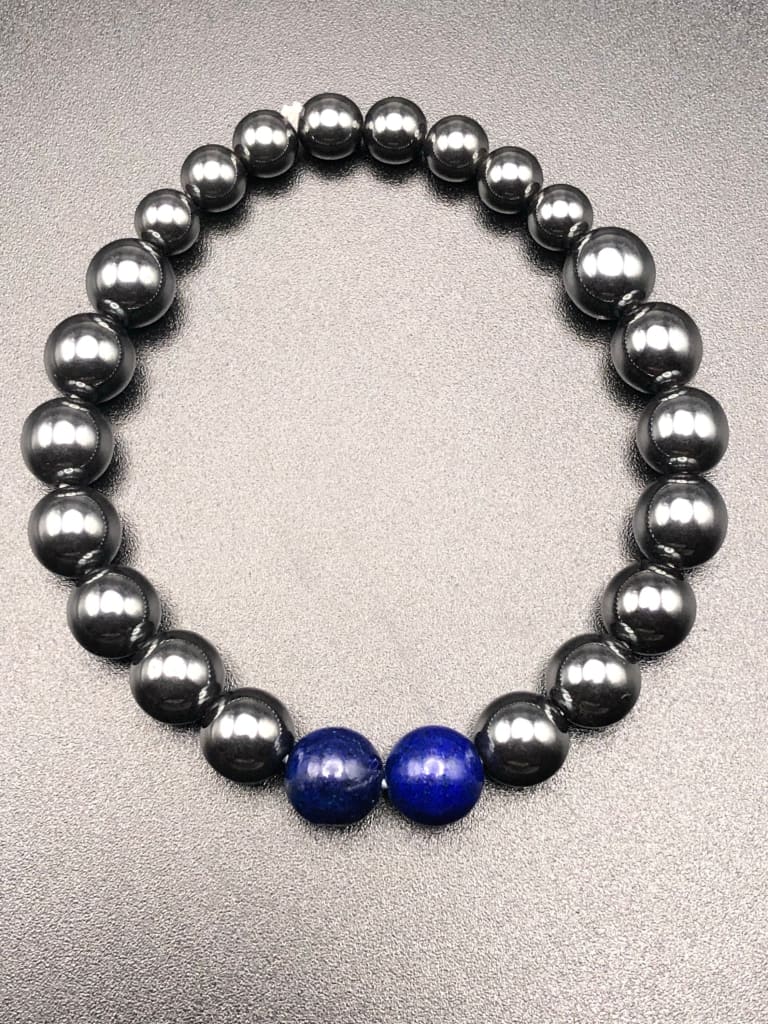 Lapis Lazuli x Hematite-Bracelet-DopeAlchemy-DopeAlchemy.com