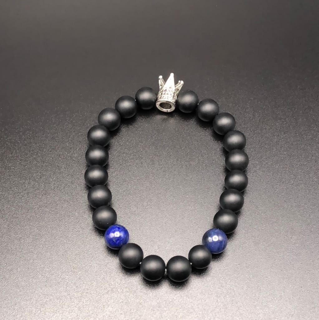 Lapis Lazuli x Onyx Bracelet-Bracelet-DopeAlchemy-DopeAlchemy.com