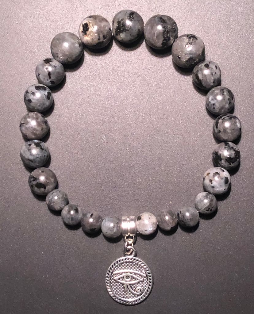 Larvikite x eye of horus charm bracelet - Bracelets