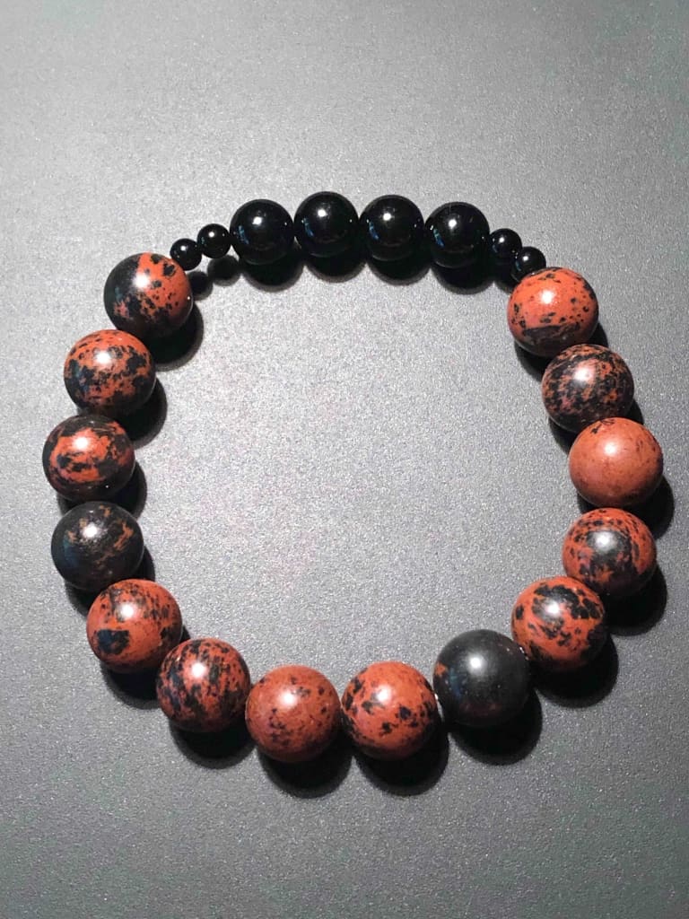 Mahogany x Onyx Bracelet-Bracelets-DopeAlchemy-DopeAlchemy.com