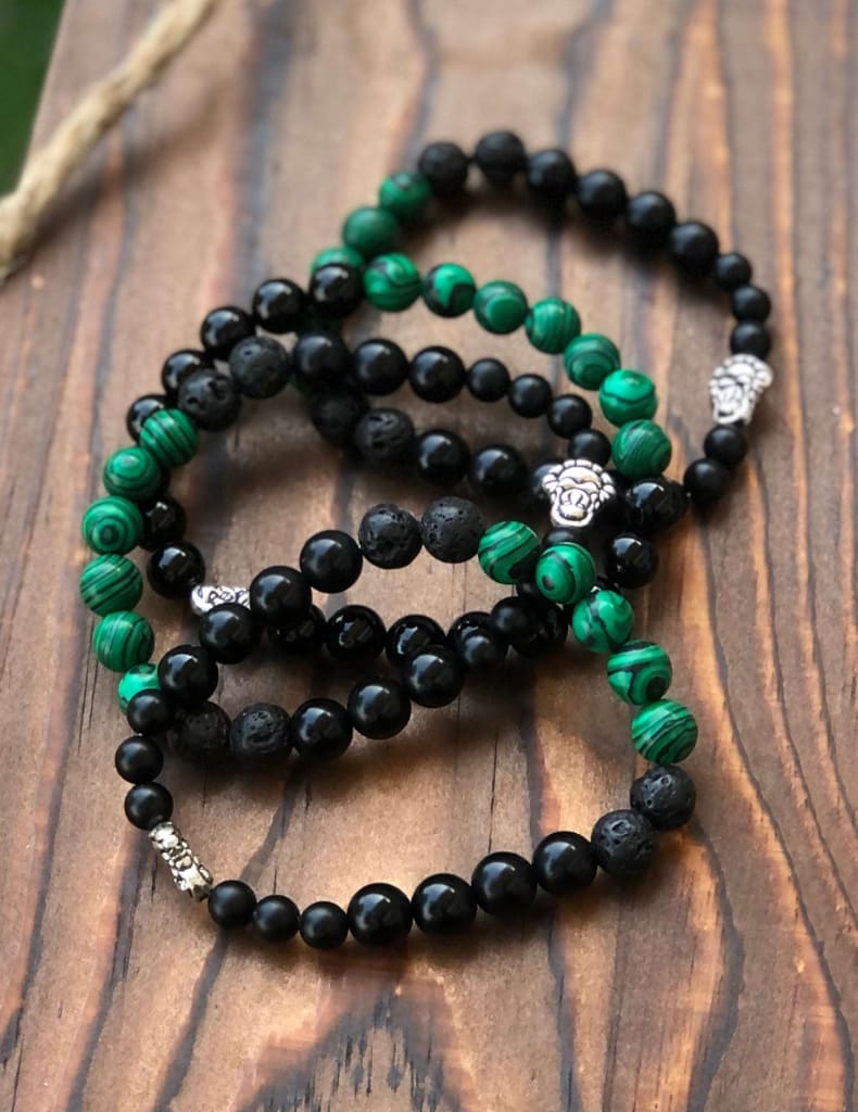 Malachite x Onyx Bracelet-Bracelet-DopeAlchemy-DopeAlchemy.com