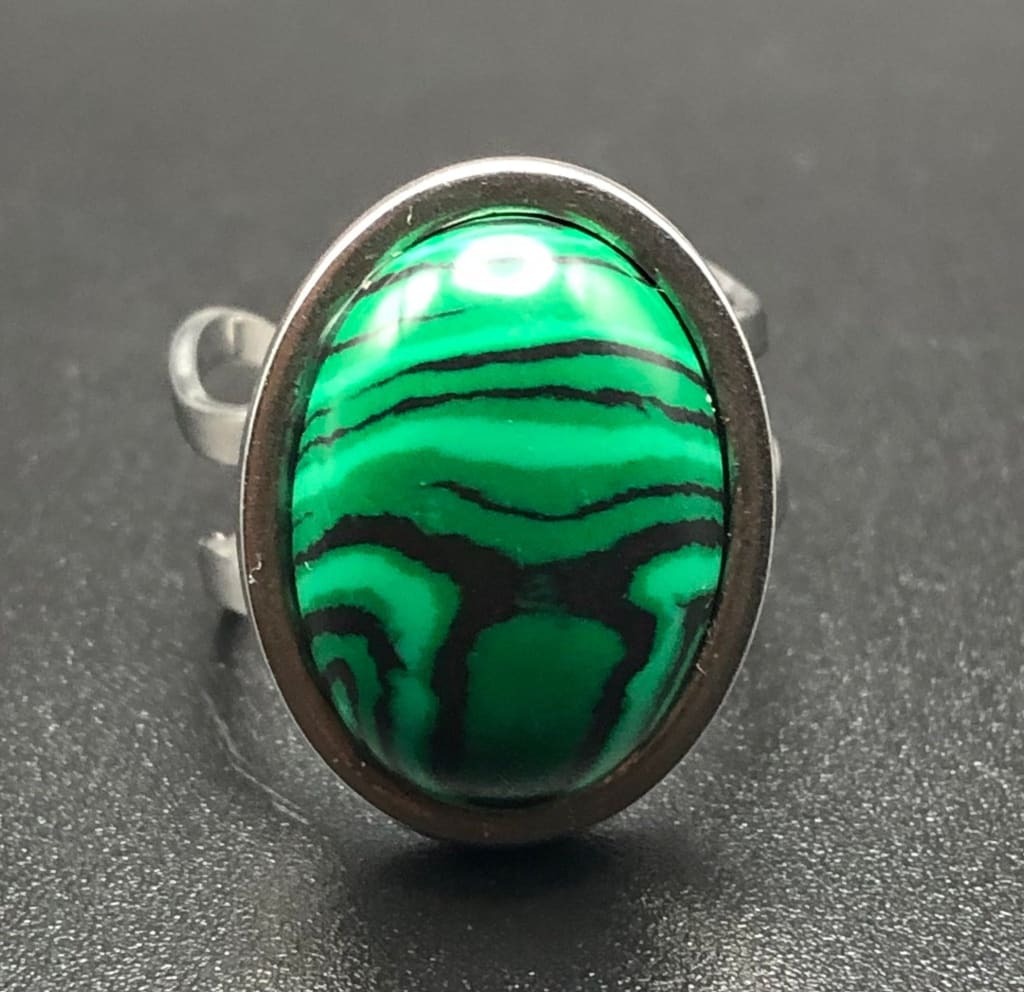 Malachite x Silver Ring-Ring-DopeAlchemy-DopeAlchemy.com