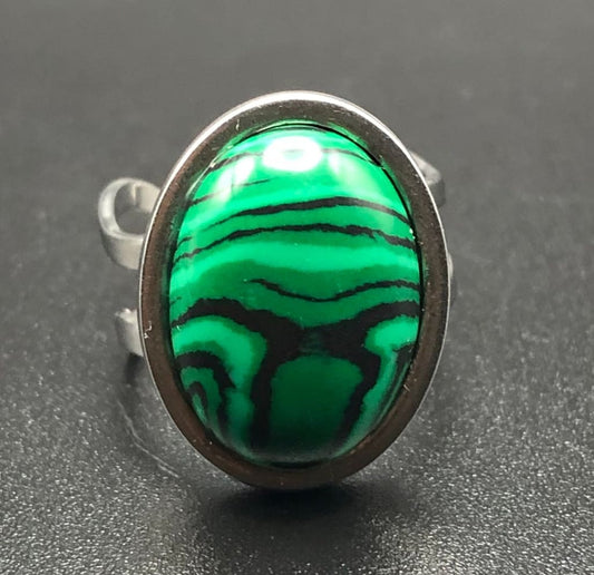 Malachite x Silver Ring-Ring-DopeAlchemy-DopeAlchemy.com