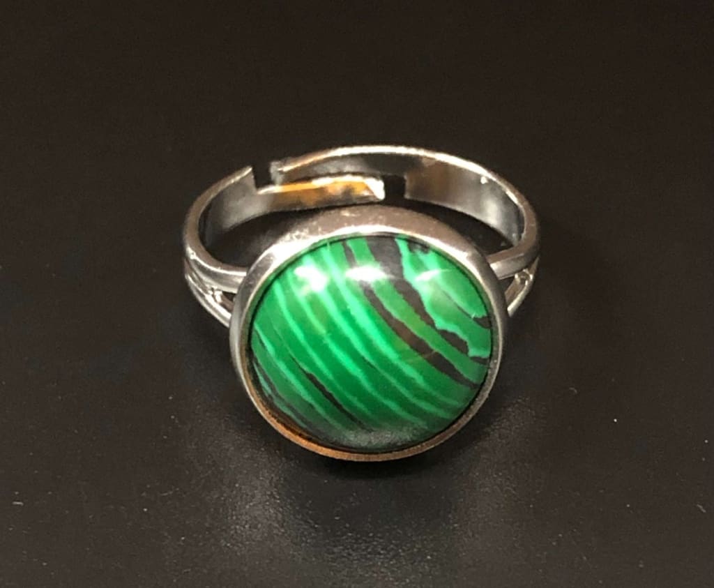 Malachite x Silver-Ring-DopeAlchemy-DopeAlchemy.com