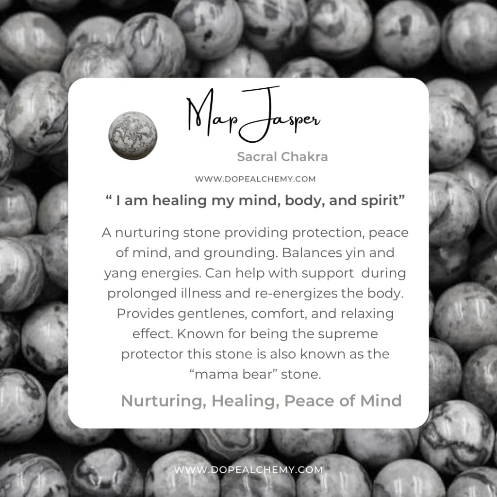 Map jasper x lava stone x onyx bracelet - Bracelet